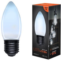 Лампа филаментная REXANT 604-098 Свеча CN35 9,5Вт 915Лм 4000K E27 матовая колба