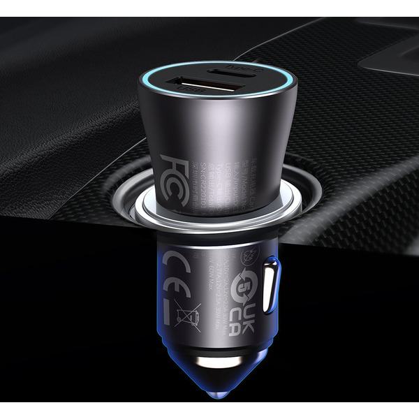 Автомобильное зарядное устройство Baseus Golden Contactor Max Dual Fast Charger Car Charger U+C CGJM000113