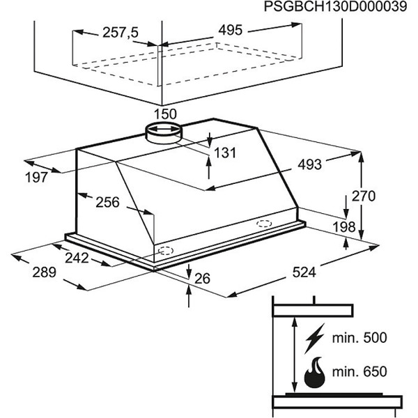 Вытяжка ELECTROLUX EFG50250S
