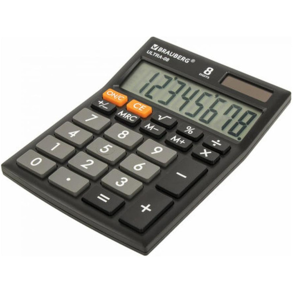 Калькулятор BRAUBERG Ultra-08-BK (250507)