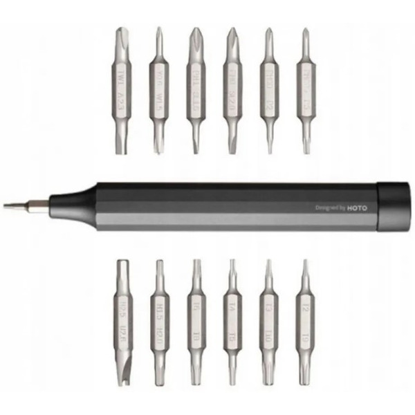 Отвёртка с набором бит 24 в 1 HOTO Precision Screwdriver Set QWLSD004 (серый)
