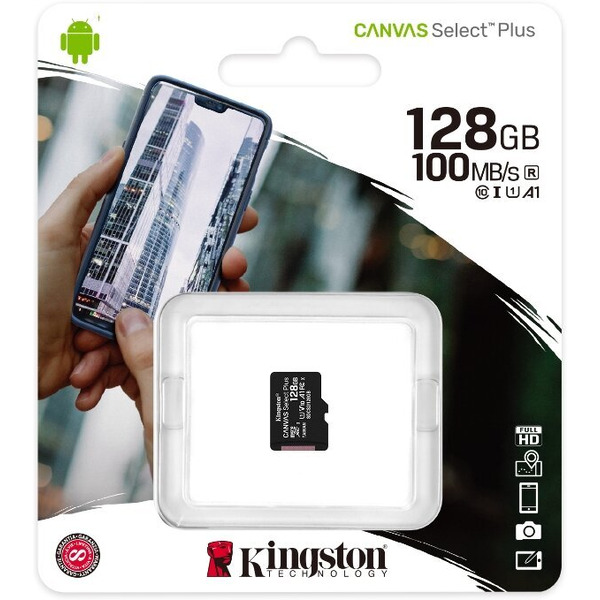 Карта памяти Kingston Canvas Select Plus microSDXC 128GB (SDCS2/128GBSP)