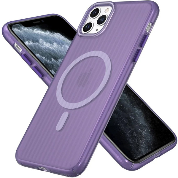 Задняя накладка CASE Translucent Strip Apple iPhone 11 Pro Max (фиолетовый)