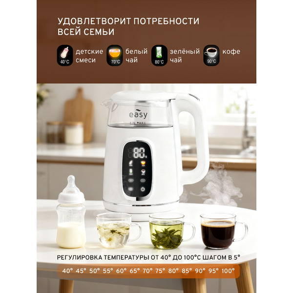 Электрочайник EASY HHB6705D-W