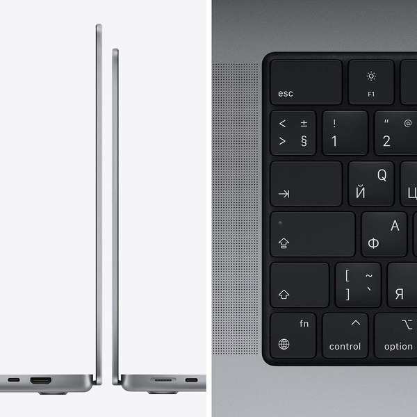 Ноутбук Apple MacBook Pro 16" M1 Pro A2485 (MK183RU/A) серый космос