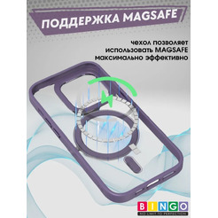 Бампер Bingo Metal Magnetic для APPLE iPhone 12/12 Pro Фиолетовый