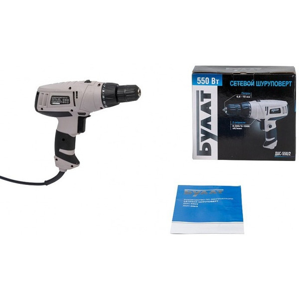 Дрель-шуруповерт электрическая БУЛАТ ДШС-550/2