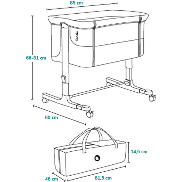 Детская кроватка Lionelo Aurora (Beige Cappuccino)