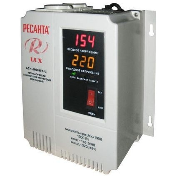 Стаблизатор напряжения Ресанта Lux АСН-1000Н/1-Ц (63/6/14)