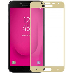 Защитное стекло CASE Full Glue для Samsung Galaxy J4 (глянец золотой)