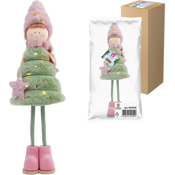 Украшение новогоднее интерьерное ЗОЛОТАЯ СКАЗКА Девочка-елочка 592566