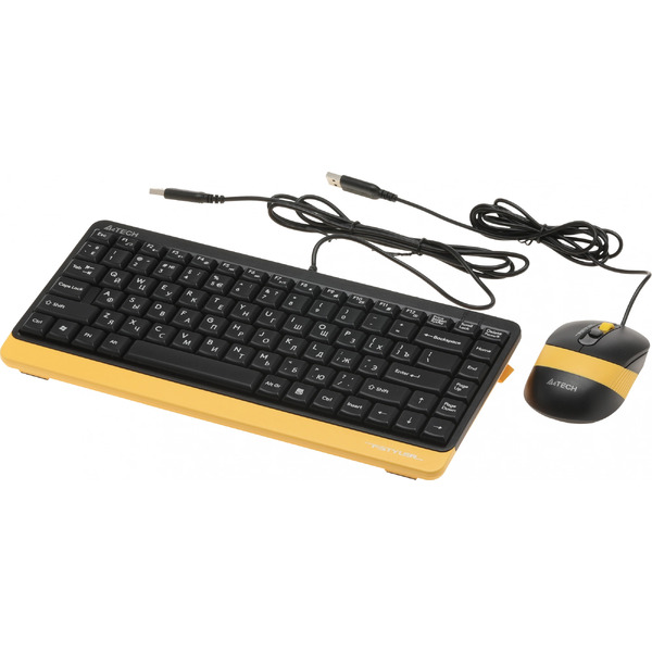 Офисный набор A4Tech Fstyler F1110 (черный/желтый)