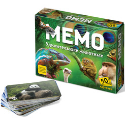 Настольная игра Нескучные игры Мемо - Удивительные животные