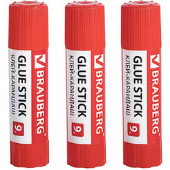 Клей-карандаш BRAUBERG 271305 (3 шт)