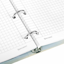 Тетрадь BRAUBERG 404724 на кольцах А5 160х212мм, 120л, картон,матовая ламинация, клетка