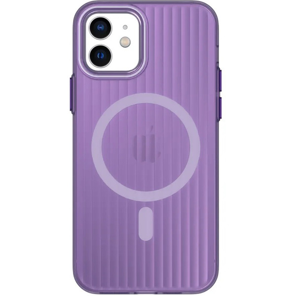 Задняя накладка CASE Translucent Strip Apple iPhone 12 / 12 Pro (фиолетовый)