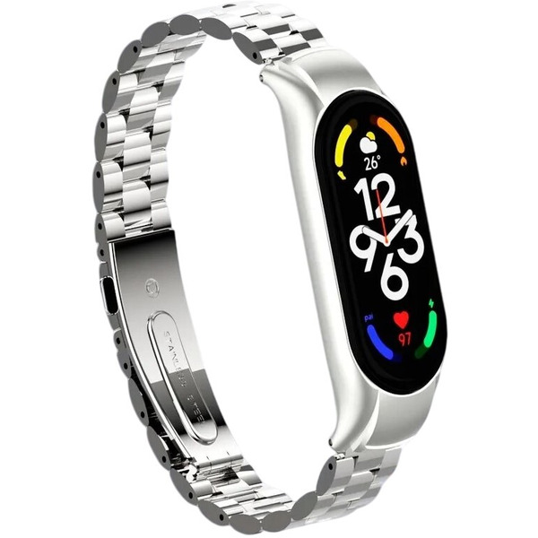 Ремешок Bingo Stainless для XIAOMI Mi Band 7 (серебристый)