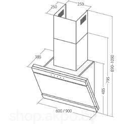 Вытяжка Akpo Kastos II 60 WK-9 (белый)