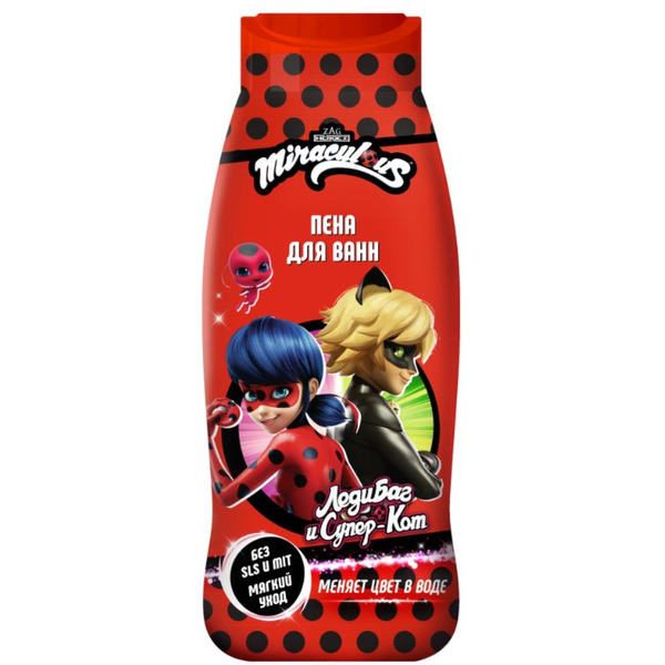 Пена для ванн Miraculous Леди Баг и Супер Кот 400 мл