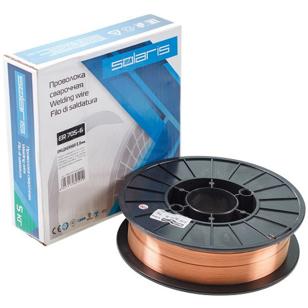Проволока сварочная SOLARIS ER 70S-6 ф 0.8мм (WM-ER70S6-08050)
