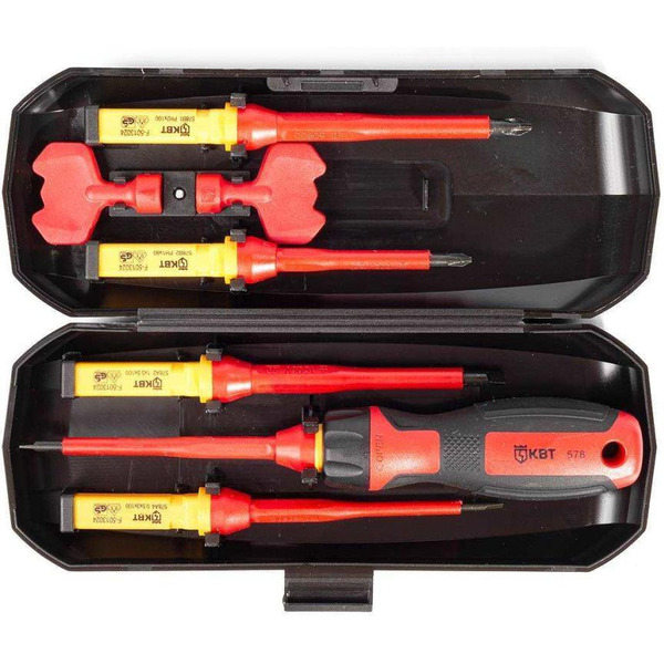 Набор отвертка с битами КВТ Профи НИО-4405+ (8 предметов)