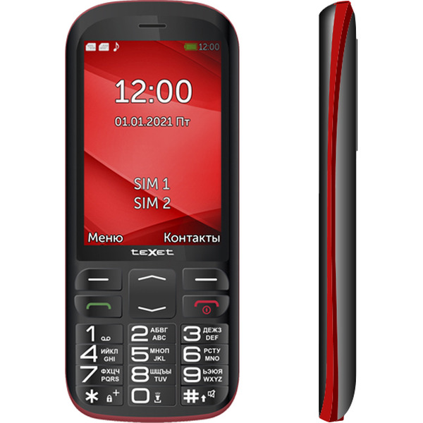 Мобильный телефон TeXet TM-B409 (черный/красный)