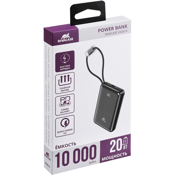 Внешний аккумулятор Rivacase VA2614 10000mAh (черный)