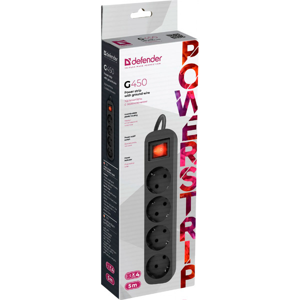 Удлинитель Defender G450 99339 с заземлением