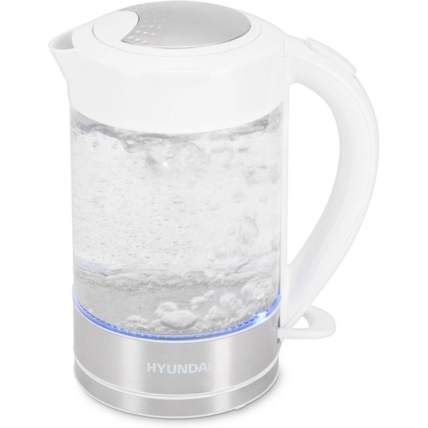 Электрический чайник Hyundai HYK-G9990 (белый/серебристый)