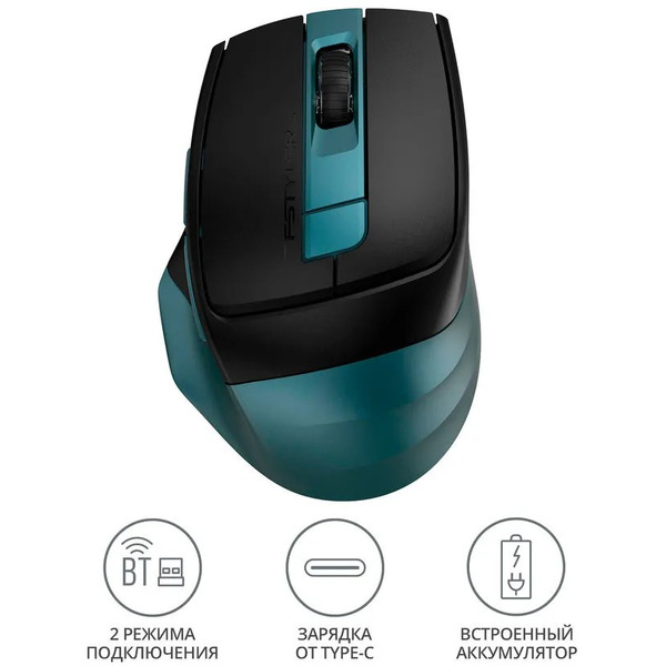 Мышь A4Tech Fstyler FB35C (зеленый/черный)