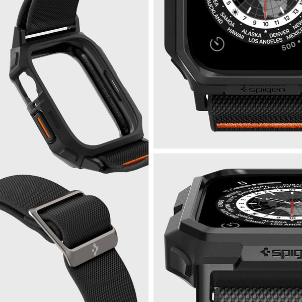 Ремешок с чехлом SPIGEN LITE FIT PRO для APPLE WATCHMATTE BLACK ACS07103