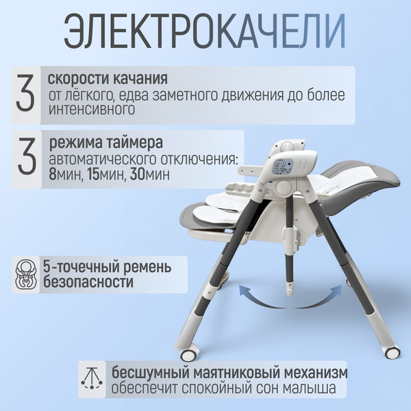 Стульчик для кормления Bubago Frida BG 174-1 (серый)