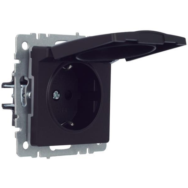 Розетка IEK Brite РСбш10-3-44-БрЧ