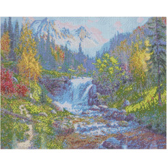 Картина стразами (алмазная мозаика) ОСТРОВ СОКРОВИЩ «Горный ручей» 663864