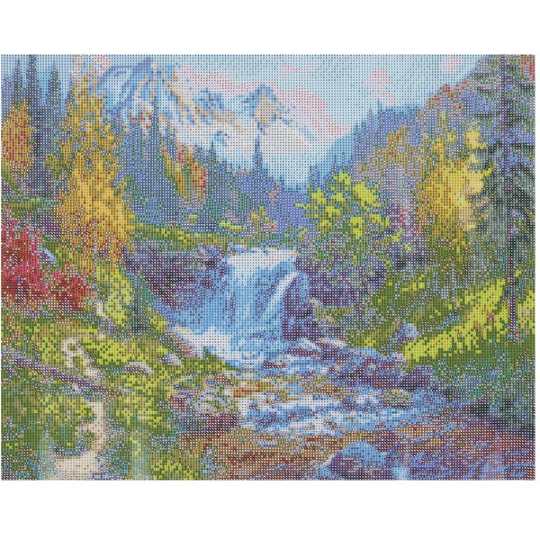 Картина стразами (алмазная мозаика) ОСТРОВ СОКРОВИЩ «Горный ручей» 663864