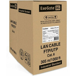 Кабель ExeGate UTP4-C6-CCA-S23-IN-PVC-GY-305 UTP / EX186134RUS