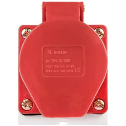 Розетка стационарная наружная EKF 124 3Р+РЕ 32А 380В IP44 PROxima