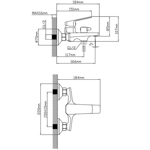 Смеситель AV Engineering AVWIN3-A165-130