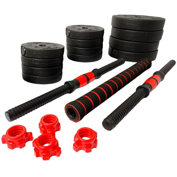 Набор композитных гантелей AMETIST 20 кг (с соединительным грифом)