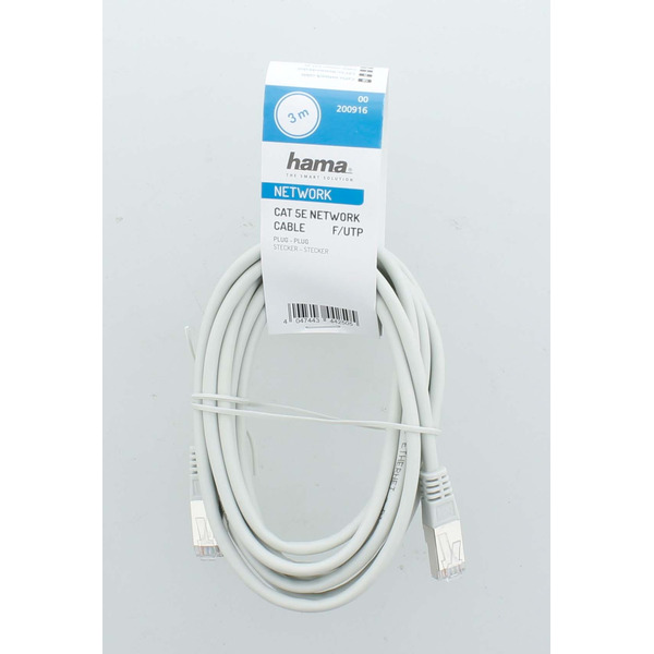 Кабель Hama H-200916 RJ-45 (m) RJ-45 (m) 3м (00200916) серый