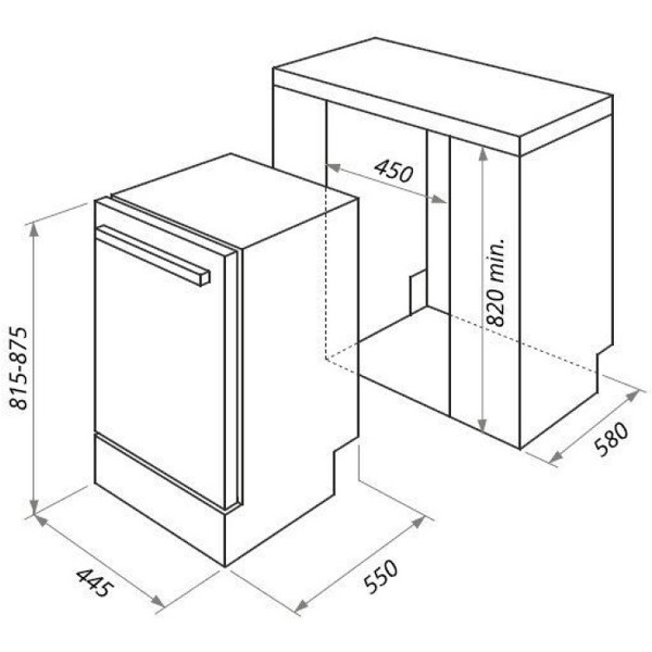 Встраиваемая посудомоечная машина HOMSair DW47M