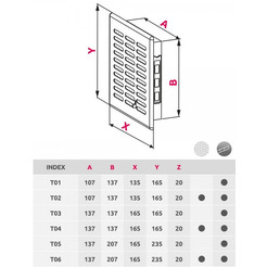 Решетка Awenta Eko T05 16.5x23.5 (белый)