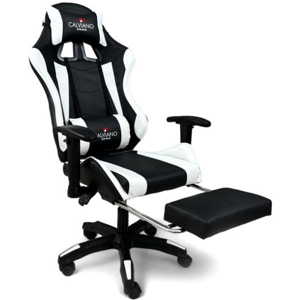 Игровое кресло Calviano 1585 (черный/белый)