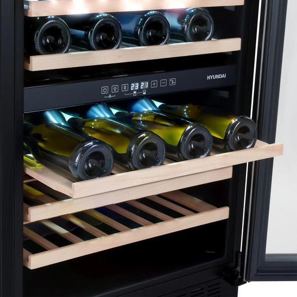 Винный шкаф Hyundai HBWC 0861 DU (чёрный)