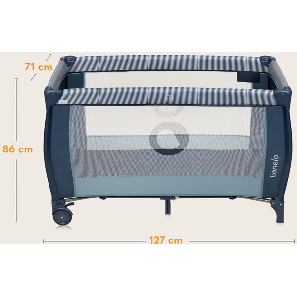 Кровать-манеж Lionelo Sven Plus (Blue Navy)