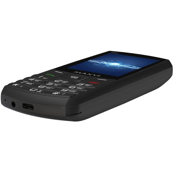 Мобильный телефон Maxvi P33 + ЗУ WC-112 (черный)