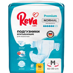 Подгузники на липучках для взрослых Reva Care Normal M, 10 шт