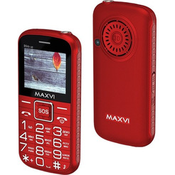 Кнопочный телефон Maxvi B5ds up (красный)