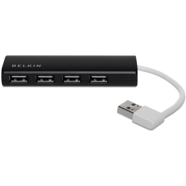 USB-хаб BELKIN F4U042BT USB 2.0, 4 порта, черный