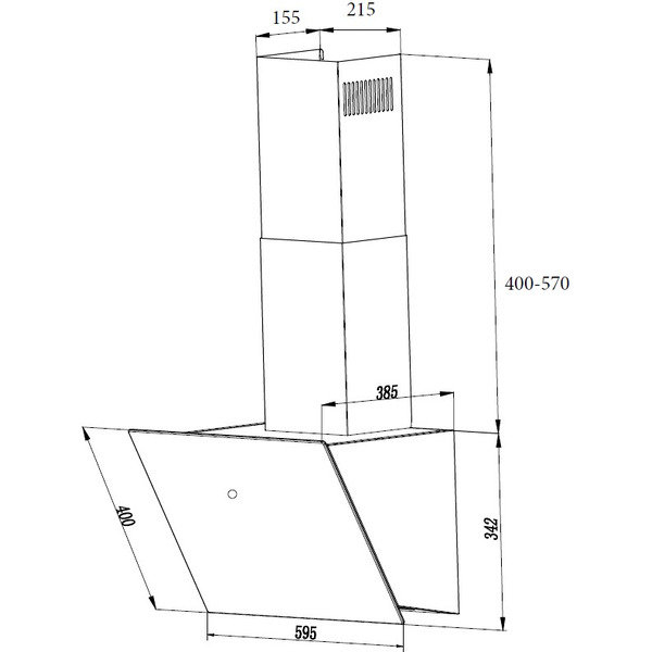 Вытяжка WEISSGAUFF TAU 60 TC BL